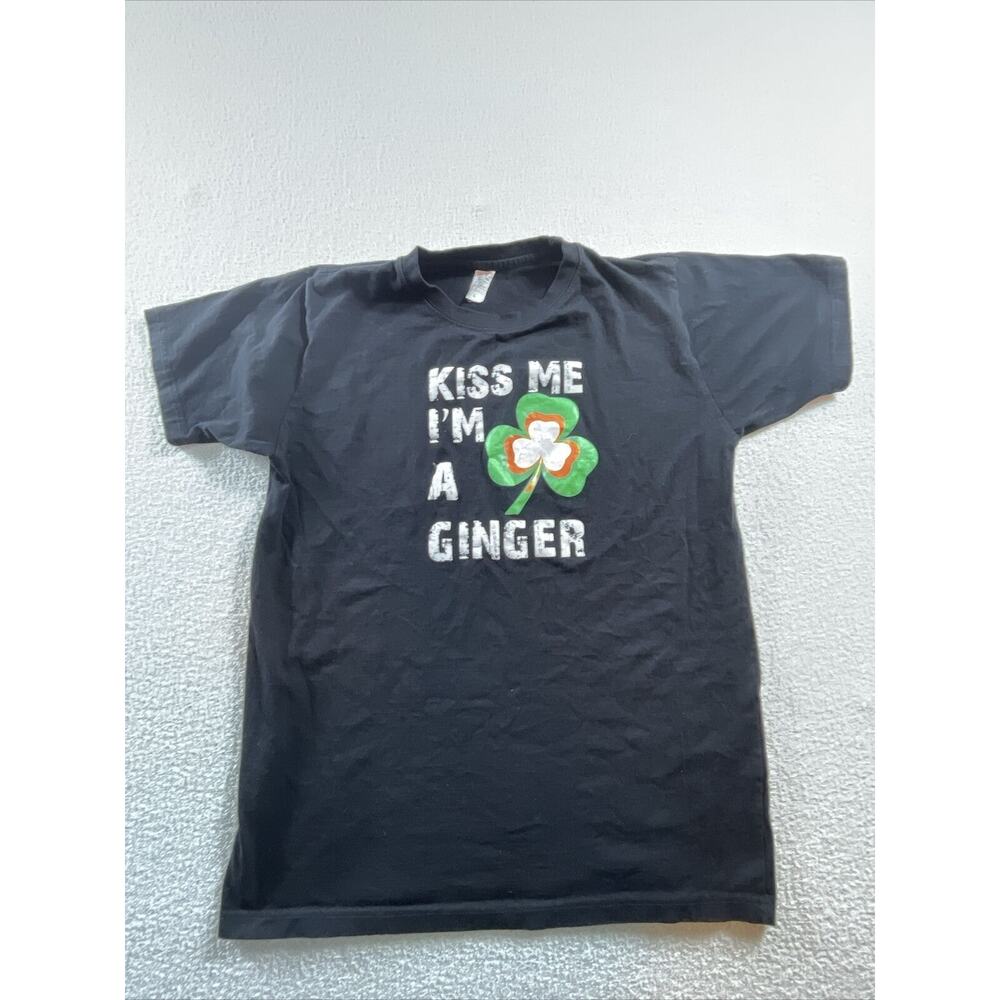 T-Shirt Unisex Black L Kiss Me I’m A Ginger
